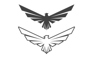 Wing bird falcon angel vector design for logo v15