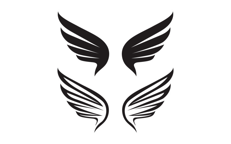 Wing bird falcon angel vector design for logo v16 Logo Template