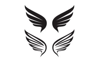 Wing bird falcon angel vector design for logo v16