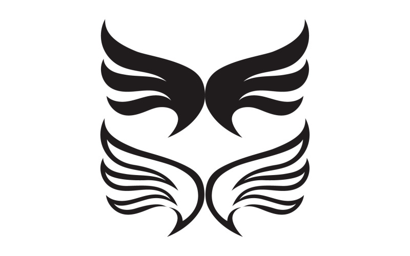 Wing bird falcon angel vector design for logo v17 Logo Template