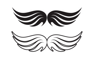 Wing bird falcon angel vector design for logo v18