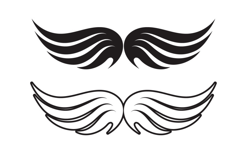 Wing bird falcon angel vector design for logo v18 Logo Template