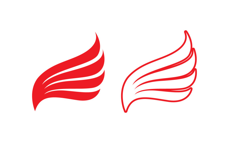Wing bird falcon angel vector design for logo v19 Logo Template