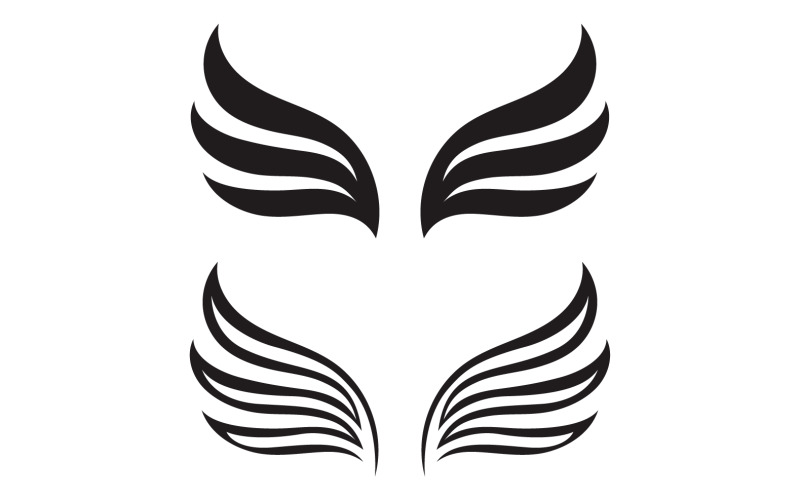 Wing bird falcon angel vector design for logo v1 Logo Template