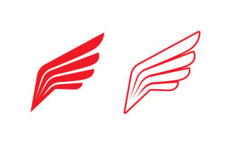 Wing bird falcon angel vector design for logo v21