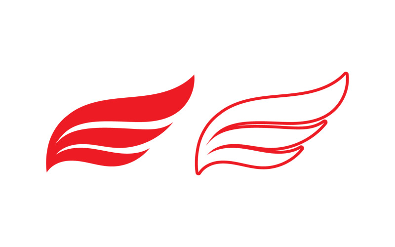 Wing bird falcon angel vector design for logo v22 Logo Template
