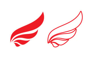 Wing bird falcon angel vector design for logo v23