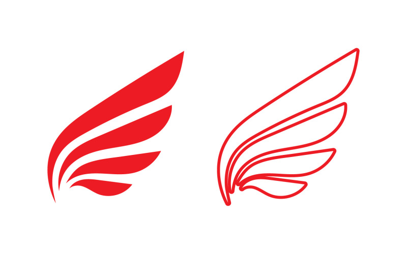 Wing bird falcon angel vector design for logo v24 Logo Template