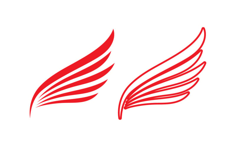 Wing bird falcon angel vector design for logo v25 Logo Template
