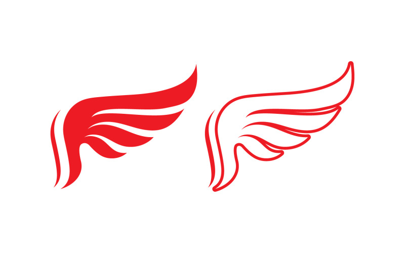 Wing bird falcon angel vector design for logo v26 Logo Template