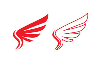 Wing bird falcon angel vector design for logo v28