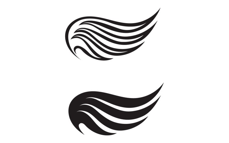 Wing bird falcon angel vector design for logo v2 Logo Template