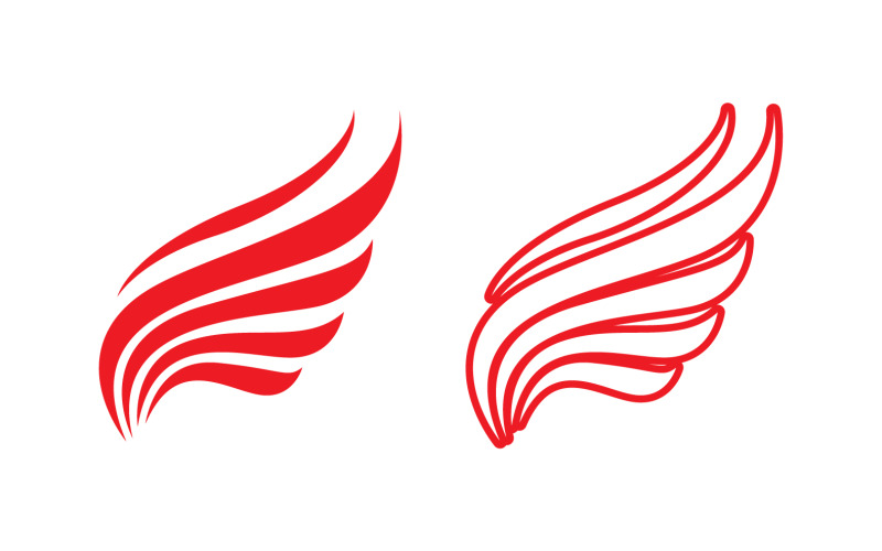 Wing bird falcon angel vector design for logo v34 Logo Template