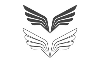 Wing bird falcon angel vector design for logo v4