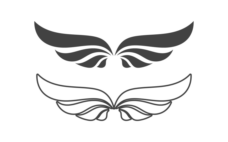 Wing bird falcon angel vector design for logo v5 Logo Template