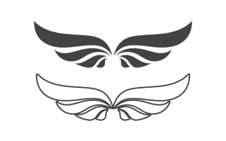 Wing bird falcon angel vector design for logo v5