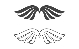 Wing bird falcon angel vector design for logo v6