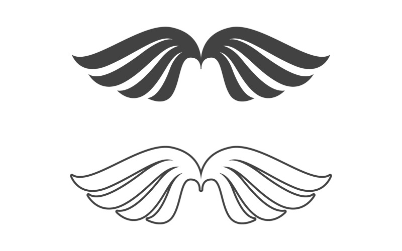 Wing bird falcon angel vector design for logo v6 Logo Template