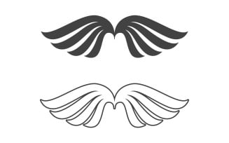 Wing bird falcon angel vector design for logo v6