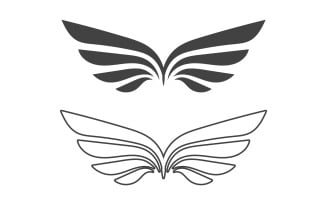 Wing bird falcon angel vector design for logo v7