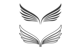 Wing bird falcon angel vector design for logo v8
