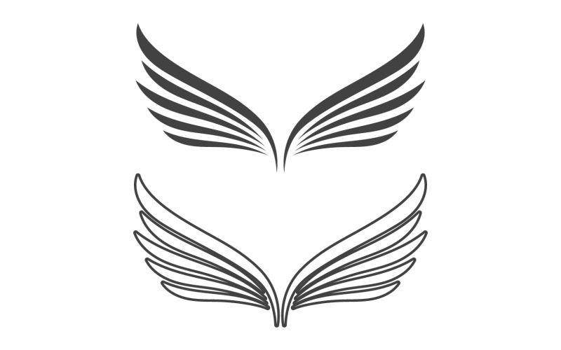 Wing bird falcon angel vector design for logo v8 Logo Template