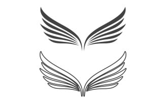 Wing bird falcon angel vector design for logo v8