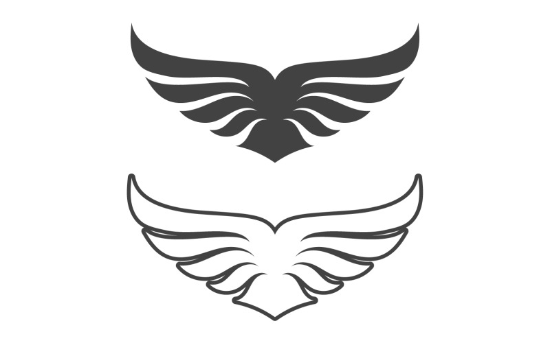 Wing bird falcon angel vector design for logo v9 Logo Template