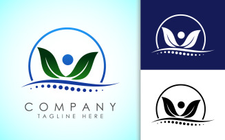 Creative Medical Chiropractic Concept Logo5