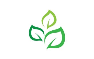 Eco leaf green nature tree element logo vector v10