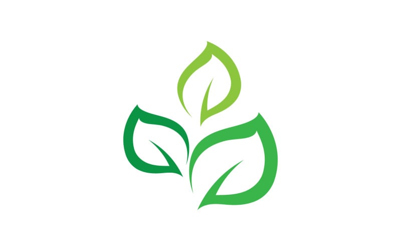 Eco leaf green nature tree element logo vector v10 Logo Template