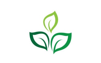 Eco leaf green nature tree element logo vector v11