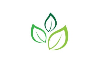 Eco leaf green nature tree element logo vector v15