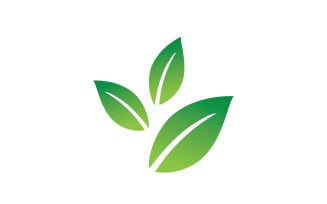 Eco leaf green nature tree element logo vector v18