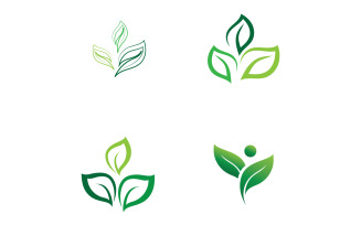 Eco leaf green nature tree element logo vector v19