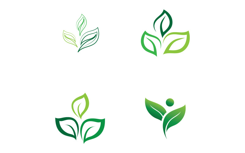 Eco leaf green nature tree element logo vector v19 Logo Template