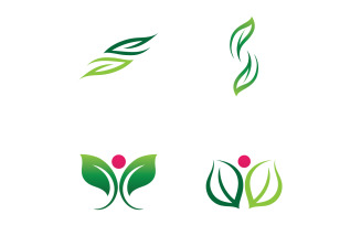 Eco leaf green nature tree element logo vector v20