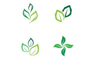 Eco leaf green nature tree element logo vector v27