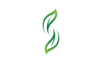 Eco leaf green nature tree element logo vector v6
