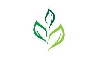 Eco leaf green nature tree element logo vector v7