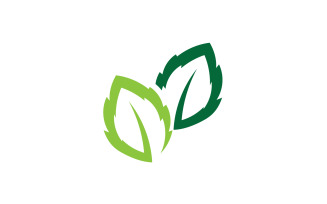 Eco leaf green nature tree element logo vector v8