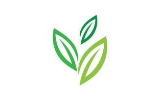 Eco leaf green nature tree element logo vector v9