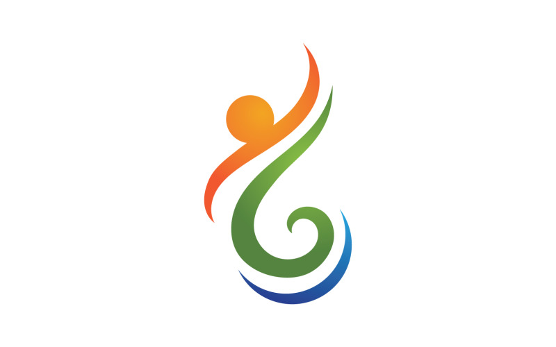 Human character health life people logo v2 Logo Template