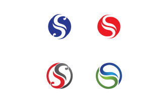 Letter s business name logo design v9