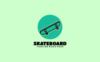Skateboard Simple Mascot Logo