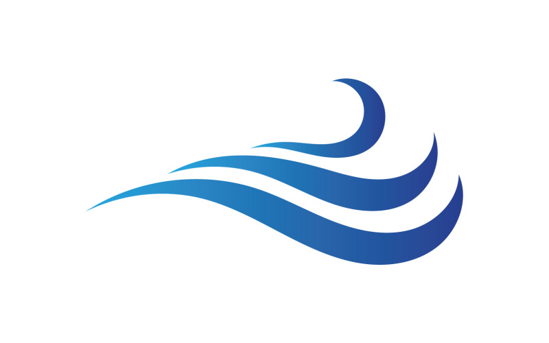 Water wave beach blue water logo vector v15 Logo Template