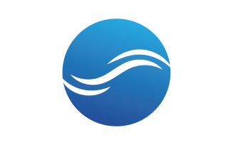 Water wave beach blue water logo vector v29