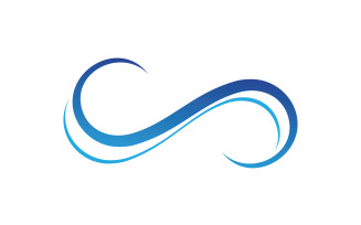 Water wave beach blue water logo vector v39