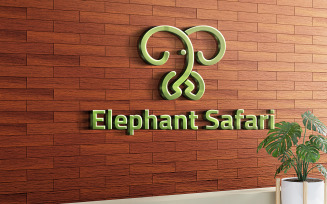 Elephant Safari Logo Design Template