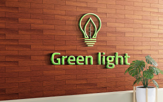 Green Light Logo Design Template